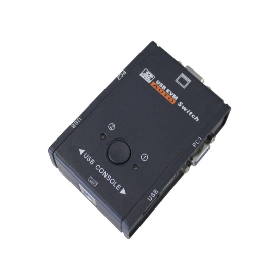 2 Port USB 2.0 KVM Switch Vga KVM Box to Control up to 2 Computers 2 in 1 Out KVS-201U