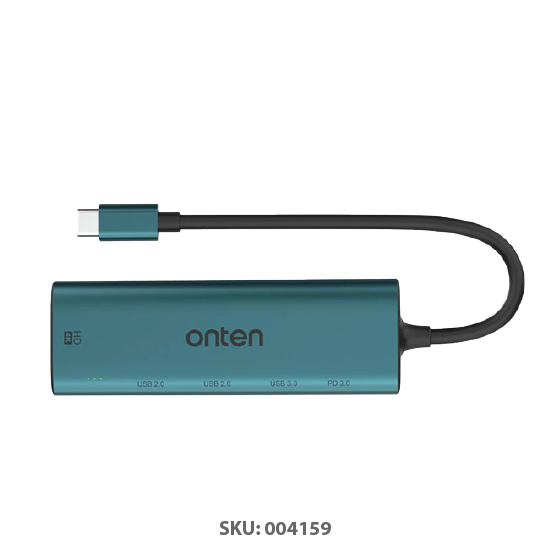 ONTEN UC123 5 in 1 USB-C to HDTV 4k Adapter, (USB 3.0+USB 2.0*2) USB HUB